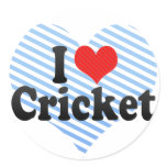 I Love Cricket Stickers