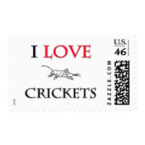 I Love Crickets postage