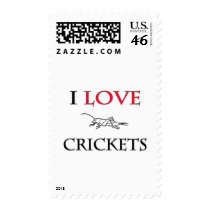I Love Crickets postage