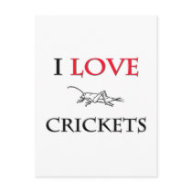 I Love Crickets postcards