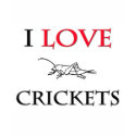I Love Crickets t-shirts