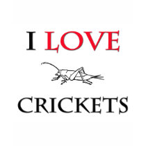 I Love Crickets t-shirts