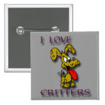 I Love Crittters D Pin