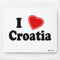I Love Croatia mousepads