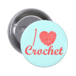 I Love Crochet Button buttons