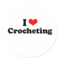 I Love Crocheting Tshirt stickers