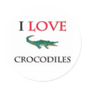 I Love Crocodiles stickers