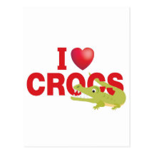 i love crocs postcards