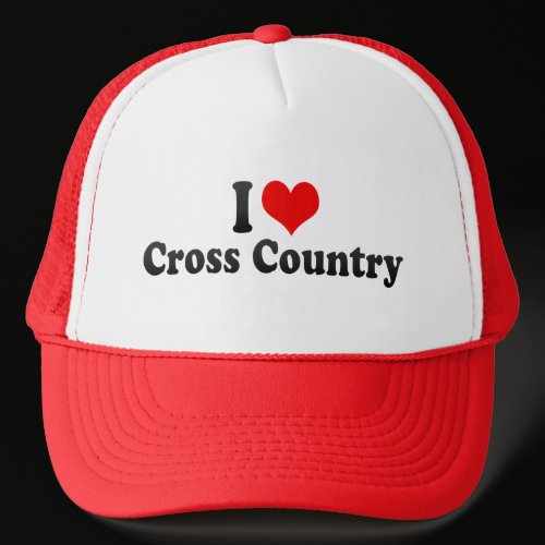 I Love Cross Country Hat