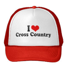 I Love Cross Country Hat