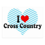 I Love Cross Country Postcards