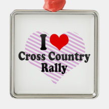 I love Cross Country Rally Christmas Ornament