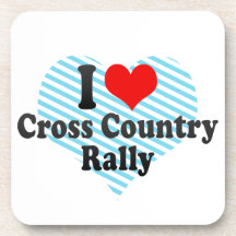 I love Cross Country Rally Drink Coasters