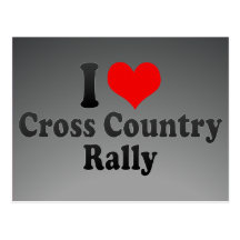 I love Cross Country Rally Post Cards