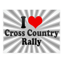 I love Cross Country Rally Postcard