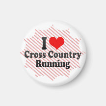 I love Cross Country Running Fridge Magnet