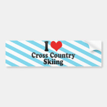 I Love Cross Country Skiing Bumper Stickers