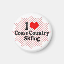 I love Cross Country Skiing Magnet