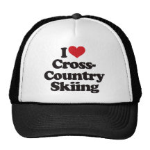 I Love Cross Country Skiing Mesh Hat