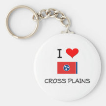 I Love Cross Plains Tennessee Keychains