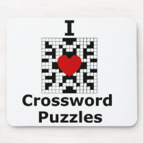 I Love Crossword Puzzles mousepads