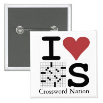 I Love Crosswords Rebus Button buttons