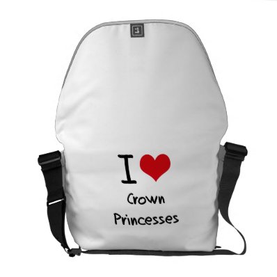 I love Crown Princesses Messenger Bag
