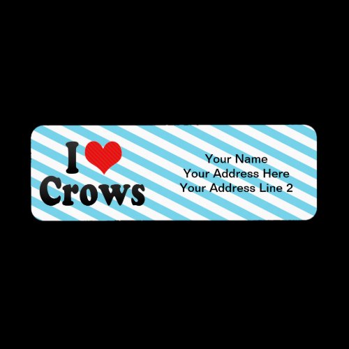 I Love Crows Return Address Labels