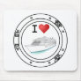 I Love Cruise Ships Mousepads