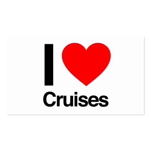 i love cruises business card templates (front side)
