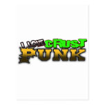 I Love Crust PUNK music postcards