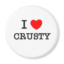 I Love Crusty Fridge Magnet