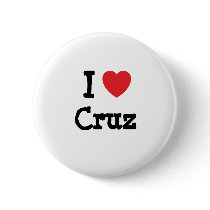 I love Cruz heart custom personalized buttons