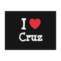 I love Cruz heart custom personalized postcards by funnycustomtshirts I love Cruz heart custom personalized postcards