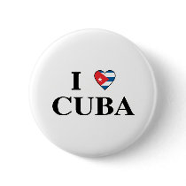 I Love Cuba buttons
