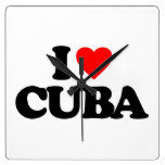 I LOVE CUBA SQUARE WALL CLOCKS