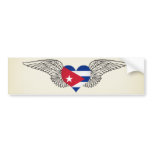 I Love Cuba -wings Bumper Sticker
