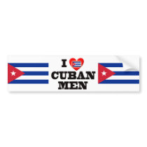 I Love Cuban Men Bumper Sticker