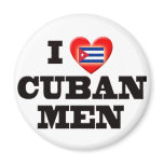 I Love Cuban Men Magnets