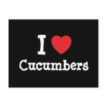 I love Cucumbers heart T-Shirt postcards