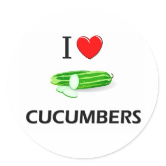 I Love Cucumbers sticker