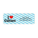 I Love Culture Custom Return Address Labels