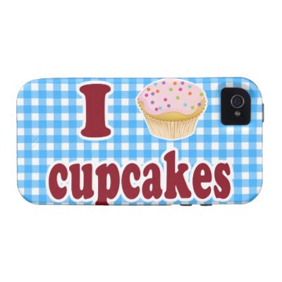 I Love Cupcakes Case-Mate iPhone 4 Cases