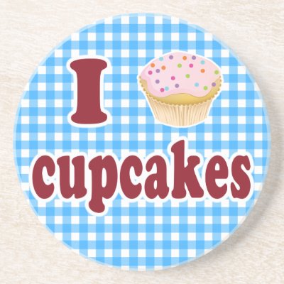 I Love Cupcakes Drink Coaster