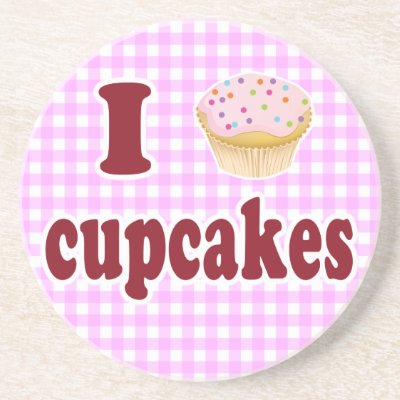 I Love Cupcakes Drink Coasters