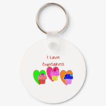 "I Love Cupcakes"--Cupcake lovers gifts keychains by gailg1957 "I Love Cupcakes"--Cupcake lovers gifts keychains