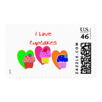 "I Love Cupcakes"--Cupcake lovers gifts Stamps