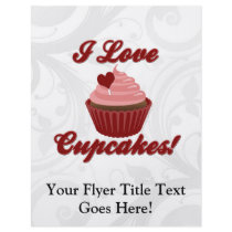 I Love Cupcakes Full Color Flyer