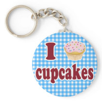 I Love Cupcakes Key Chains