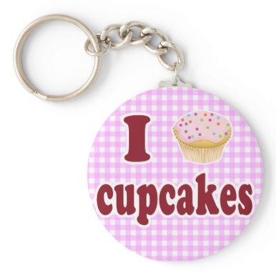 I Love Cupcakes Key Chains